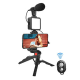 Vlogging Kit With Microphone Kit & Led Light