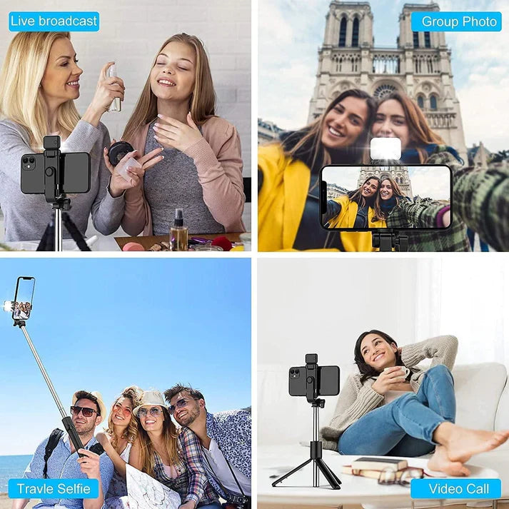 5 IN 1 Wireless Bluetooth Selfie Stick Tripod