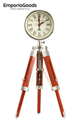 Wooden Tripod Clock