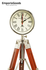 Wooden Tripod Clock