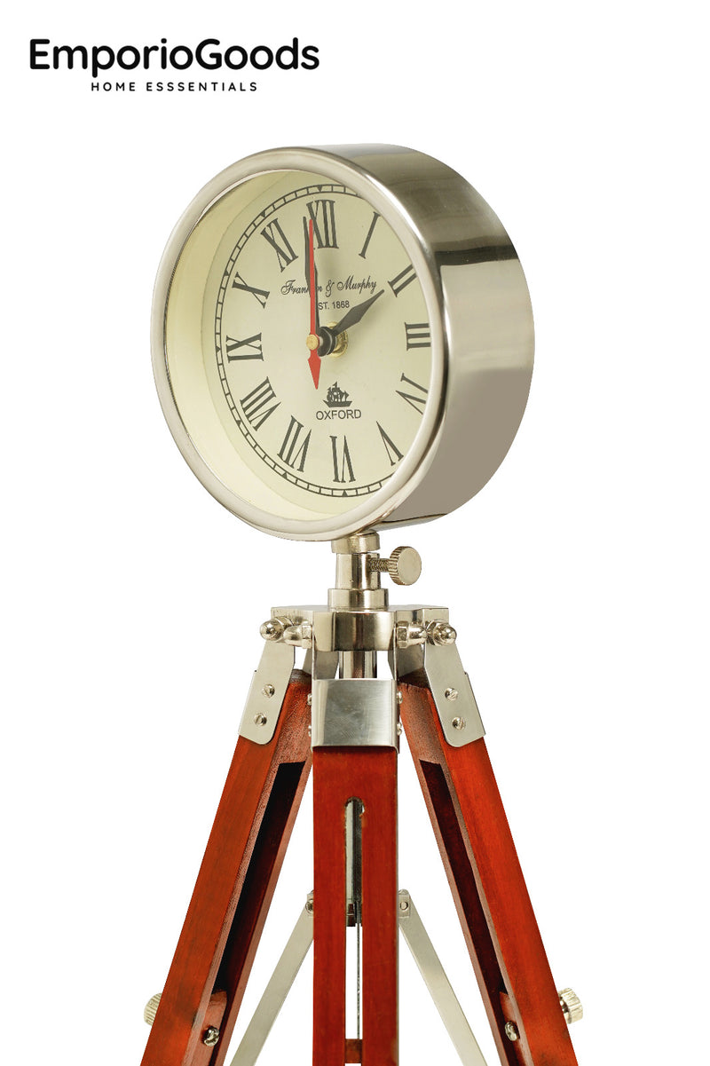 Wooden Tripod Clock