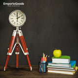 Wooden Tripod Clock