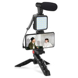 Vlogging Kit With Microphone Kit & Led Light