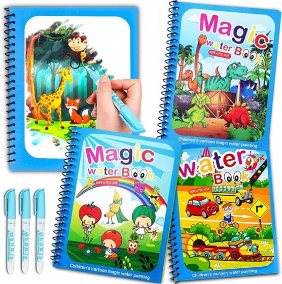 Magical Water Painting Book 🎨 (Set of 4)